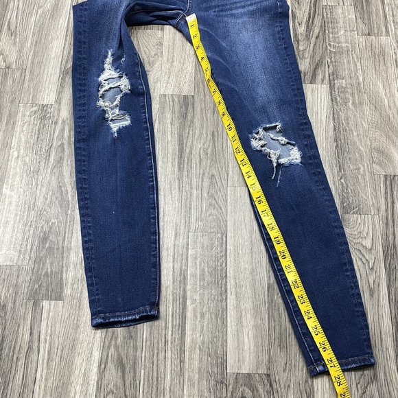 AMERICAN EAGLE Level Stretch Hi Rise Jegging Blue Denim Jeans Women's Size 2 R - Picture 11 of 12